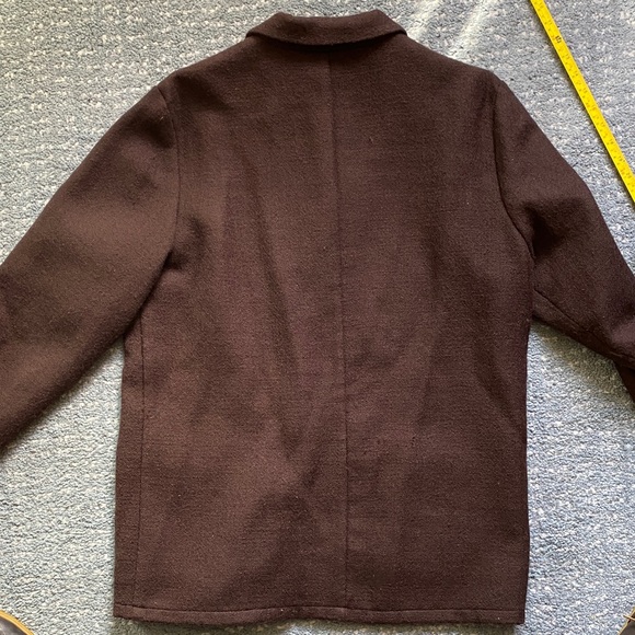 Quaker Marine Men's Dark Brown Wool Loafer Jacket M - Picture 8 of 13